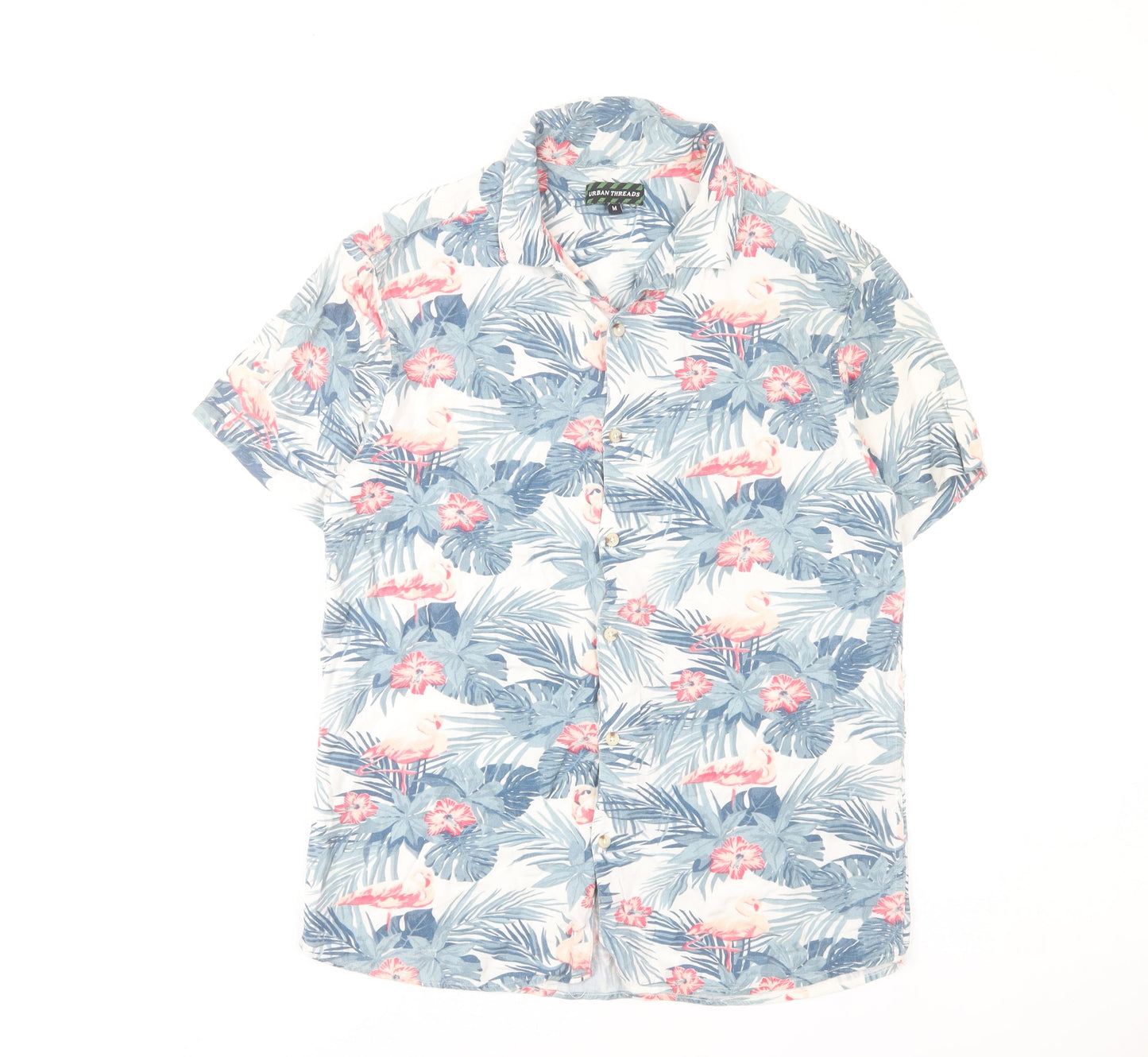 Urban Threads Men's Multicoloured Hawaiian Shirt M Casual Summer