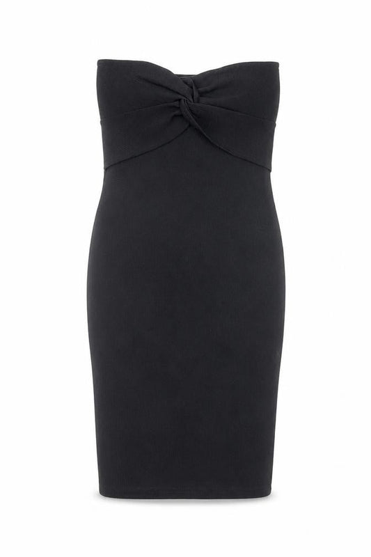 New Look Women’s Black Bodycon Strapless Knee Length Dress Size 10