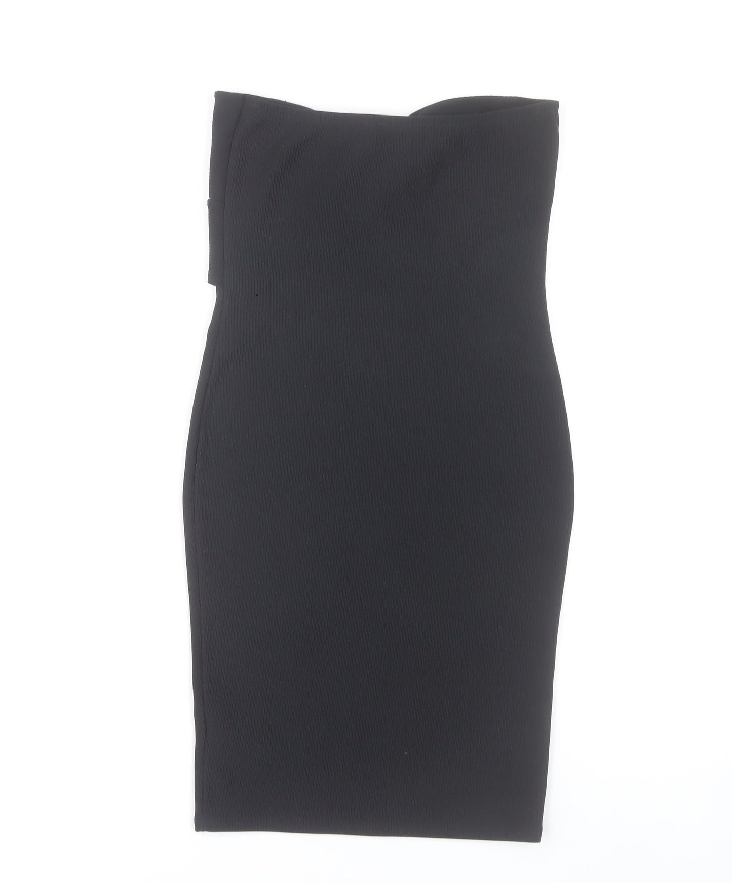 New Look Women’s Black Bodycon Strapless Knee Length Dress Size 10