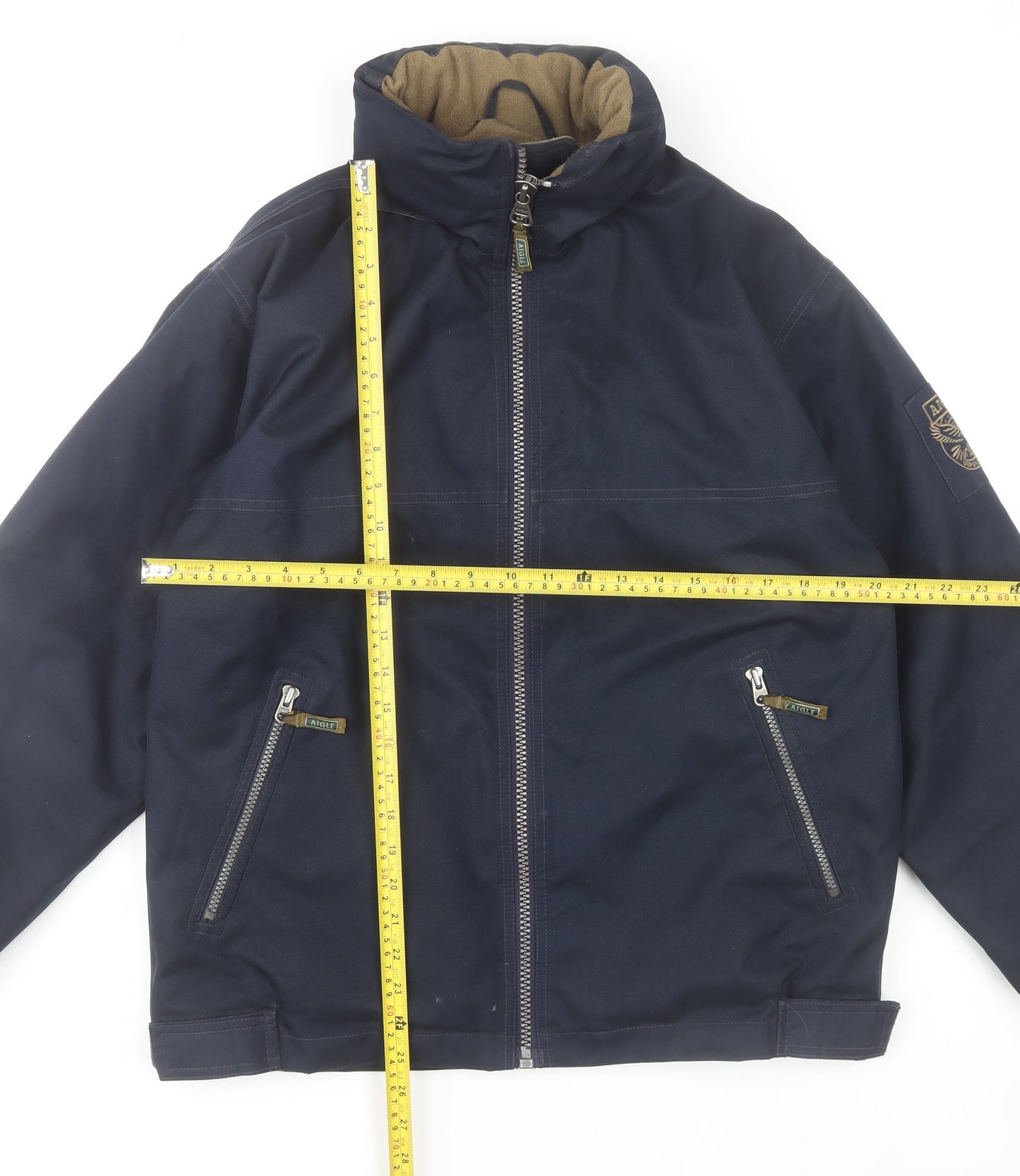 Aigle Men's Blue S 34-35" Basic Jacket Polyester Nylon Winter Casual