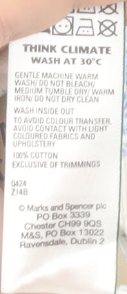 Marks and Spencer Girls Ivory Floral Bermuda Shorts 12-13Y Cotton Adjustable Waist