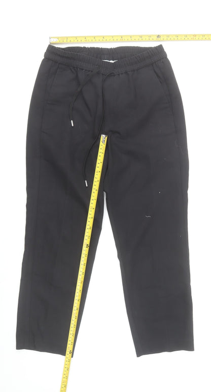 InWear Women’s Black Jogger Trousers Size 8 Elastic Waist Pockets
