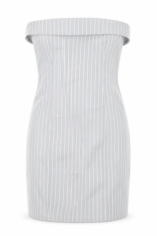 H&M Divided Women’s Grey Strapless Bodycon Dress Size 8