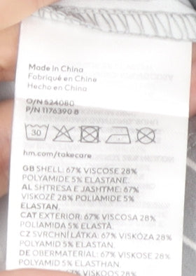 H&M Divided Women’s Grey Strapless Bodycon Dress Size 8