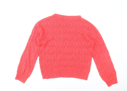 Kelly & Grace Women’s Pink Knit Pullover Jumper Size M
