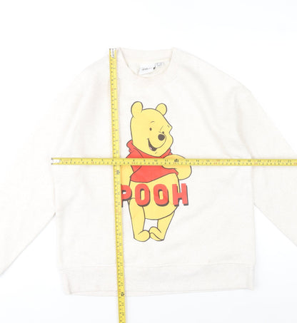Disney Winnie the Pooh Womens Ivory XS Pullover Sweatshirt