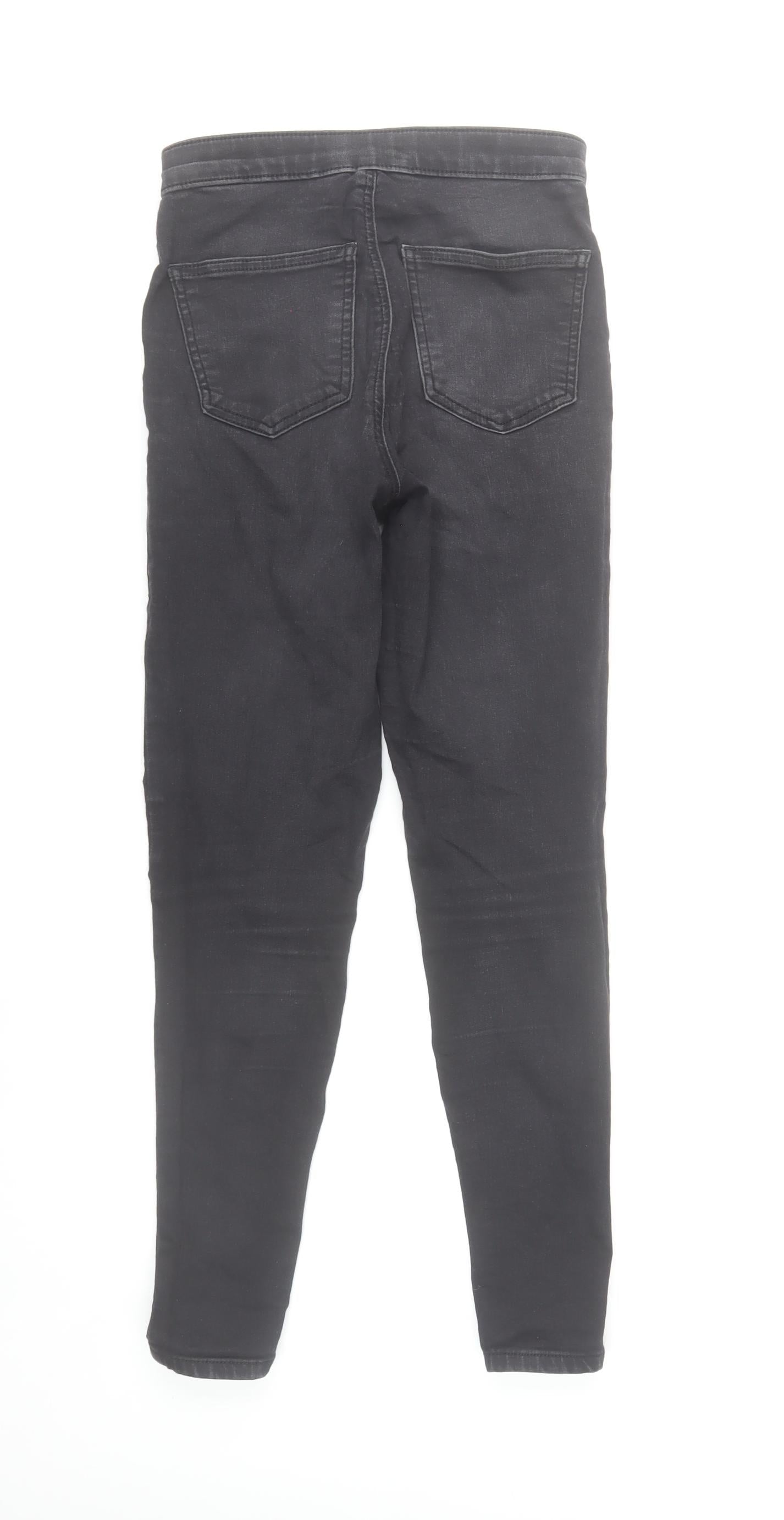 Topshop Womens Black Skinny Distressed Jeans Size W26 L30
