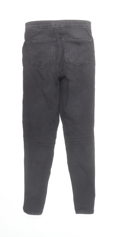 Topshop Womens Black Skinny Distressed Jeans Size W26 L30