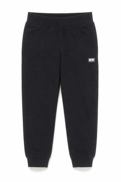 Boys UK Size 8 Years DKNY Regular Fit Jogger Black Trousers