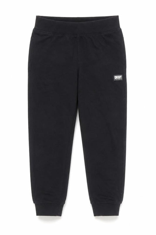 Boys UK Size 8 Years DKNY Regular Fit Jogger Black Trousers