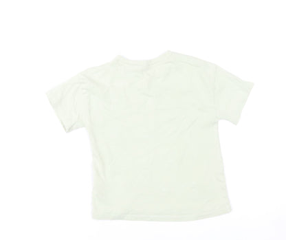 Next Girls Green Butterfly Embroidered Cotton T-Shirt 4 Years