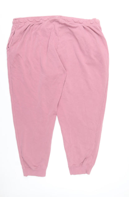 Nike Men’s Pink 2XL Sweatpants Tapered Fleece Cotton Blend