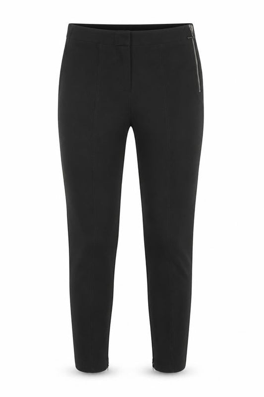 Zara Womens Black Slim Fit Leggings Trousers Size M with Ankle Zip