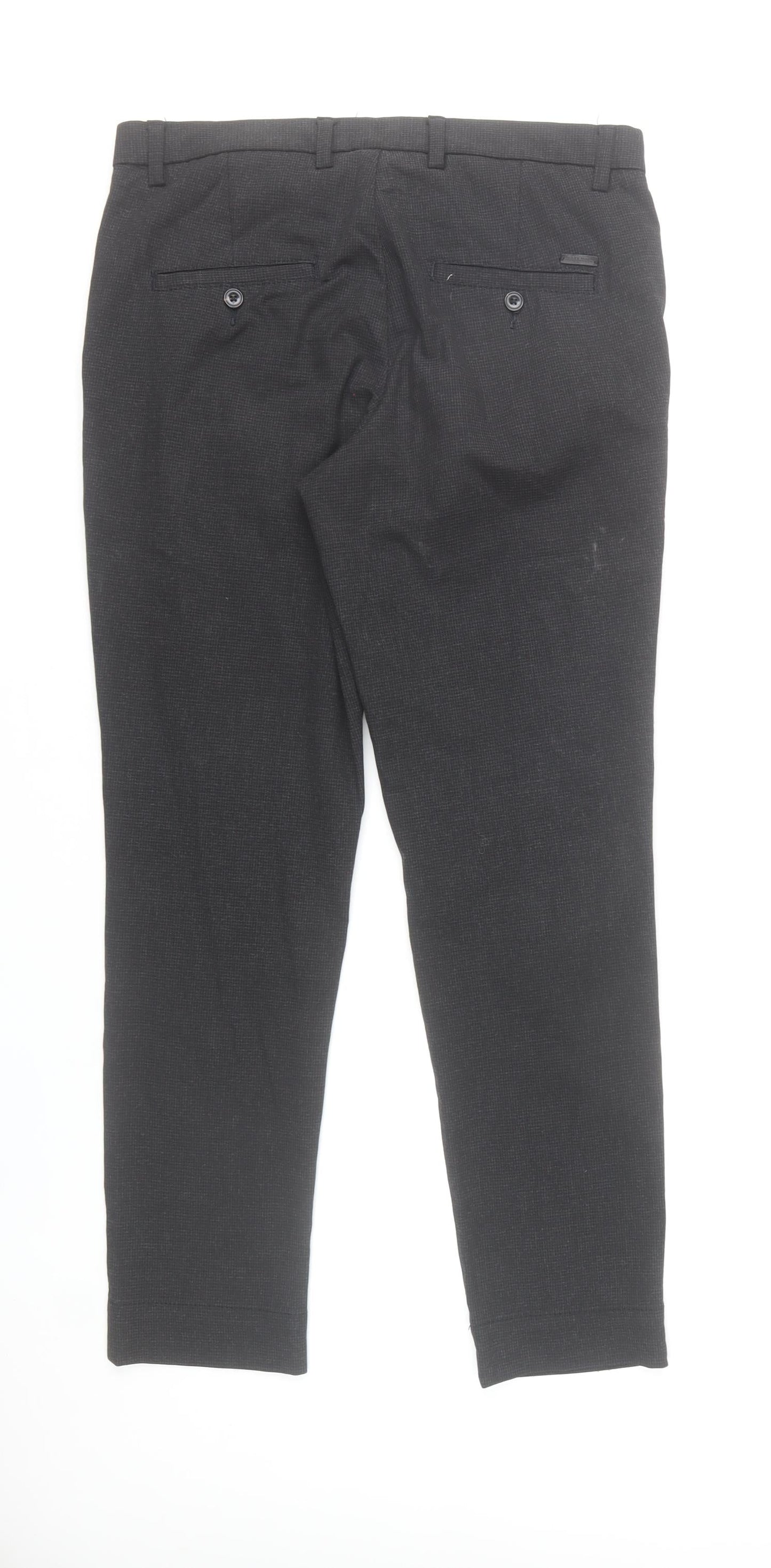 Jack & Jones Men's Black Slim Fit Chino Trousers Size 33x30