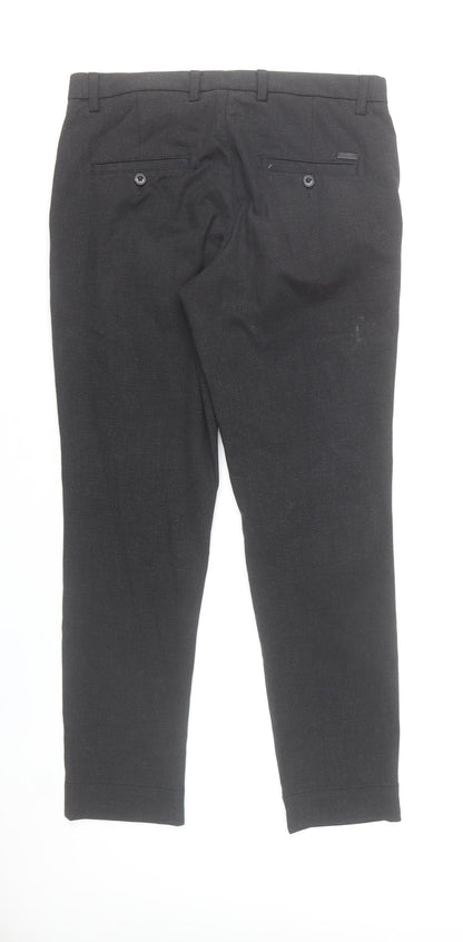 Jack & Jones Men's Black Slim Fit Chino Trousers Size 33x30