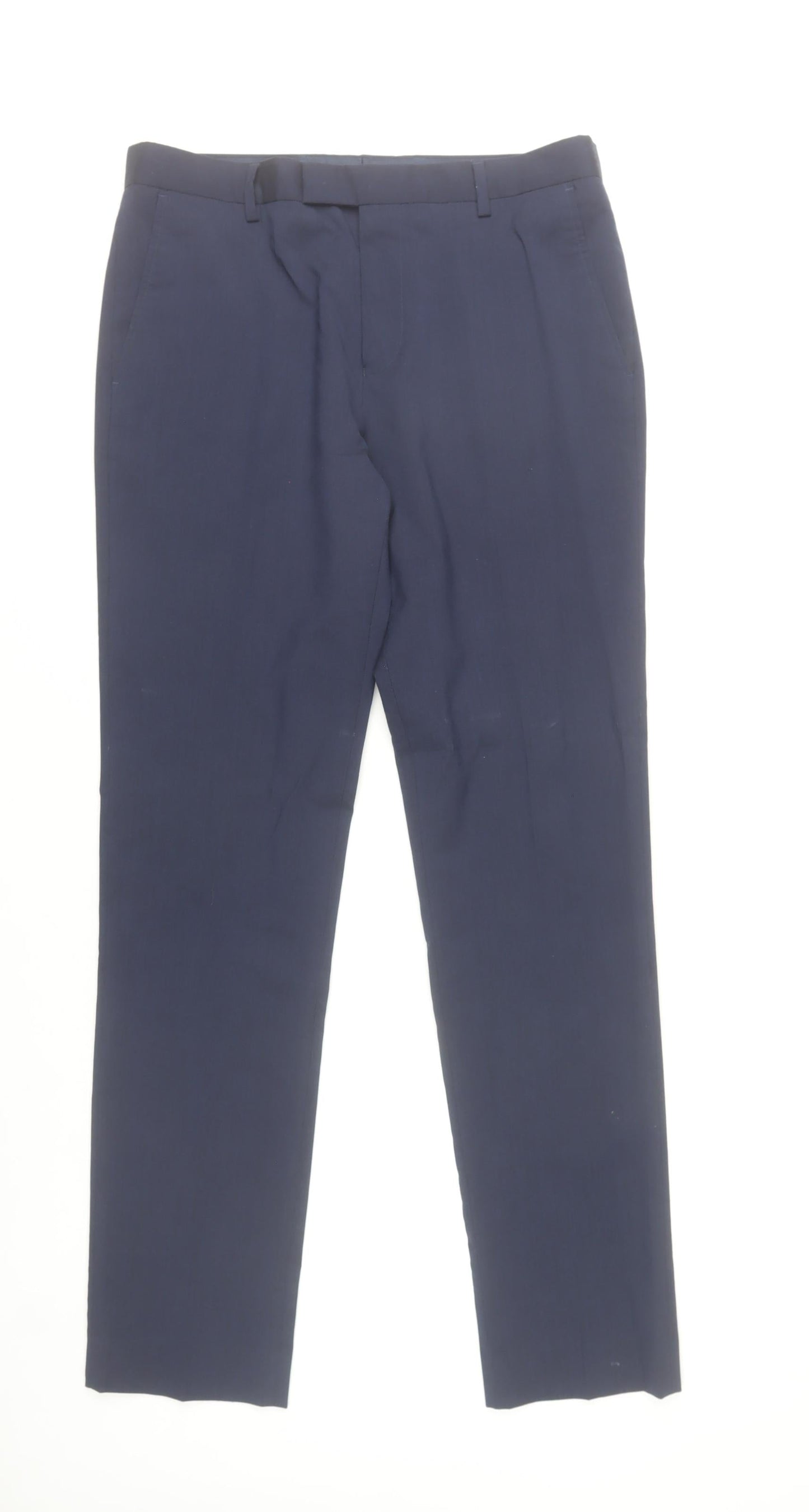 River Island Men’s Blue Slim Fit Dress Trousers Waist 32L