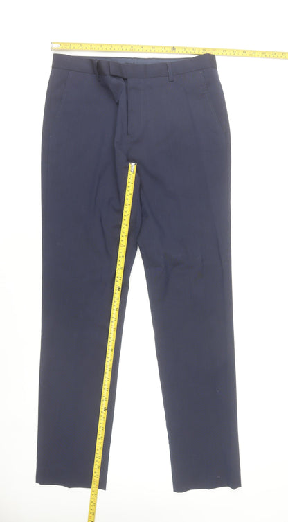 River Island Men’s Blue Slim Fit Dress Trousers Waist 32L