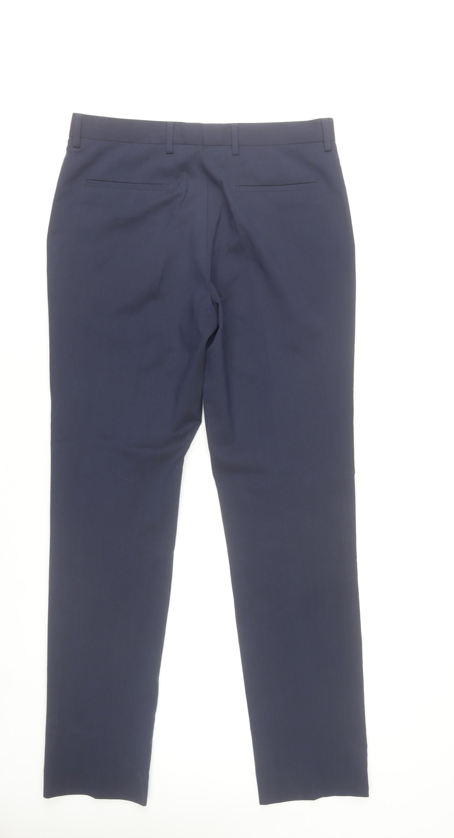 River Island Men’s Blue Slim Fit Dress Trousers Waist 32L