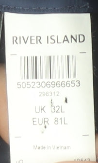River Island Men’s Blue Slim Fit Dress Trousers Waist 32L