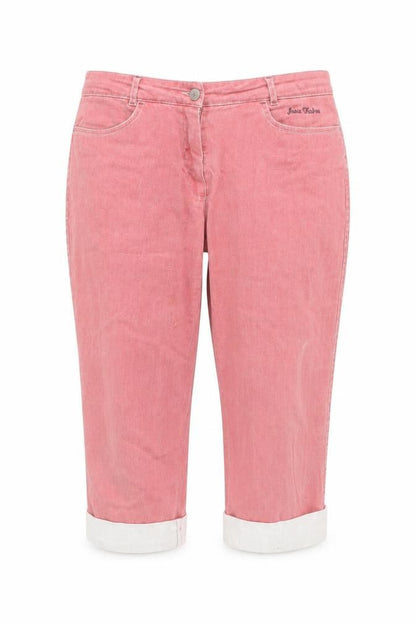 Dixie Womens Pink Cropped Stretch Denim Jeans Size 12 Regular