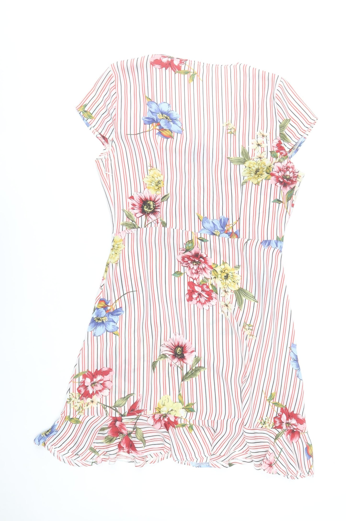 Stella Morgan Womens Multicoloured Floral Stripe Shift Dress Size 10