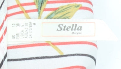 Stella Morgan Womens Multicoloured Floral Stripe Shift Dress Size 10