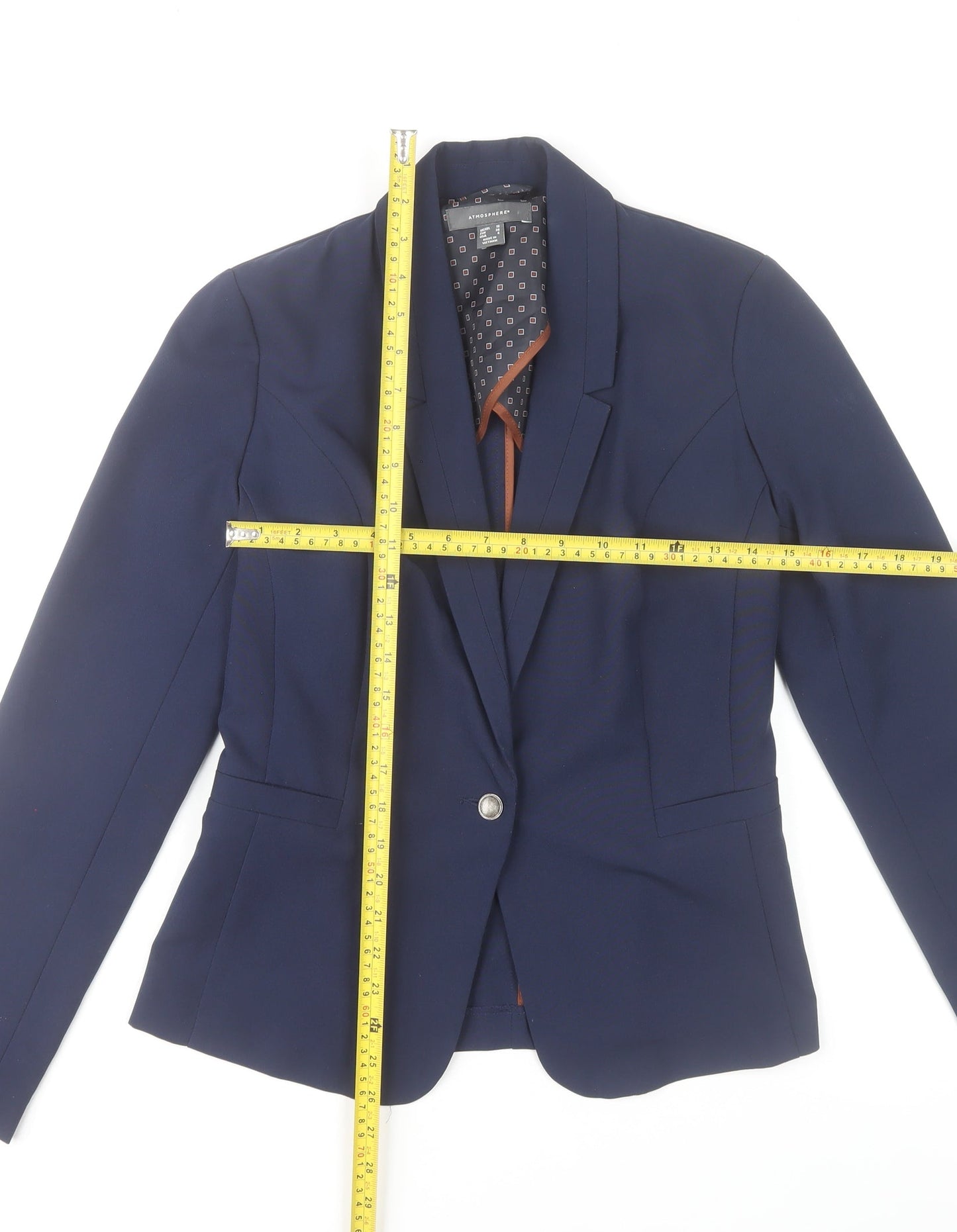 Atmosphere Women's Blue Size 10 Tailored Blazer Jacket