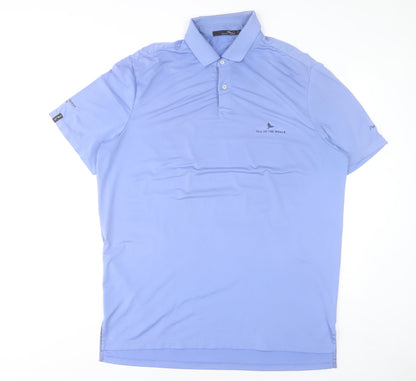 Ralph Lauren RLX Men’s Blue Polo Shirt L Sports Golf Stretch