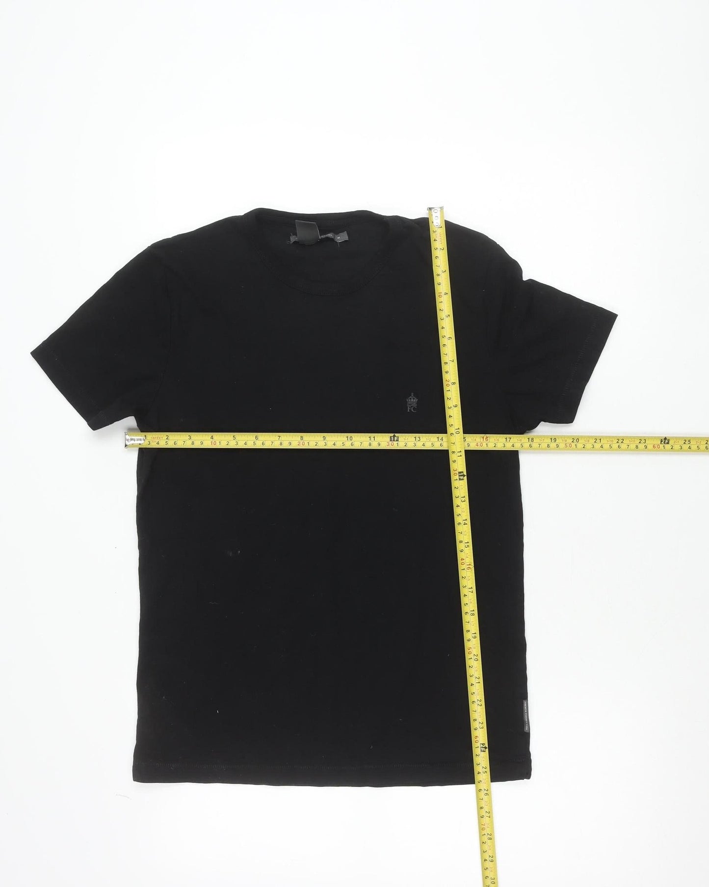 French Connection Men's Black Cotton Crew Neck T-Shirt Size M