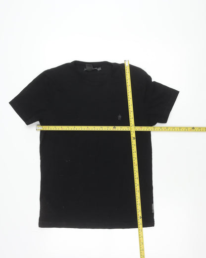French Connection Men's Black Cotton Crew Neck T-Shirt Size M