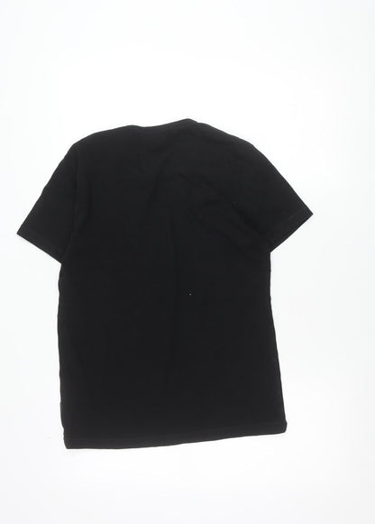 French Connection Men's Black Cotton Crew Neck T-Shirt Size M