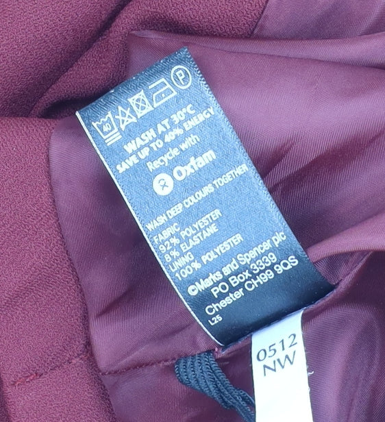 Marks and Spencer Women’s Red Size 20 Pencil Knee Length Skirt