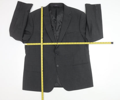 Marks and Spencer Men’s Grey Wool Blend Suit Jacket 46 Chest 3XL
