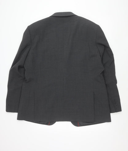 Marks and Spencer Men’s Grey Wool Blend Suit Jacket 46 Chest 3XL