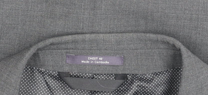Marks and Spencer Men’s Grey Wool Blend Suit Jacket 46 Chest 3XL