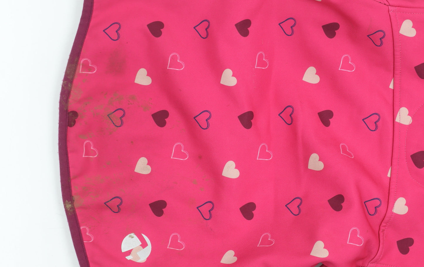 Gelert Girls Pink Heart Soft Shell Jacket Hooded 4 Years Outdoor Coat