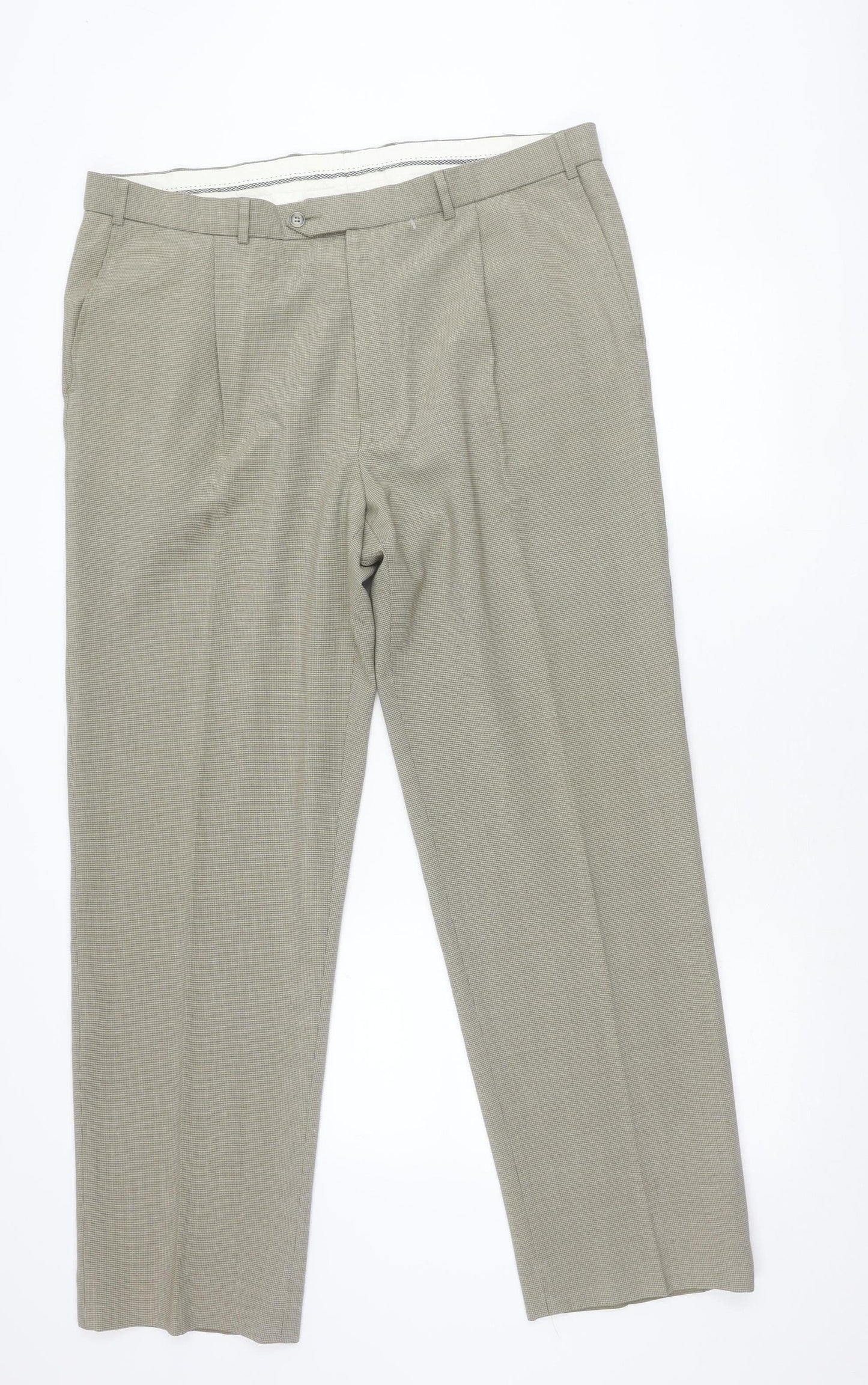 Marks and Spencer Womens Beige Wool Blend Dress Pants Size 16