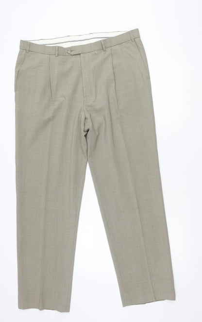Marks and Spencer Womens Beige Wool Blend Dress Pants Size 16