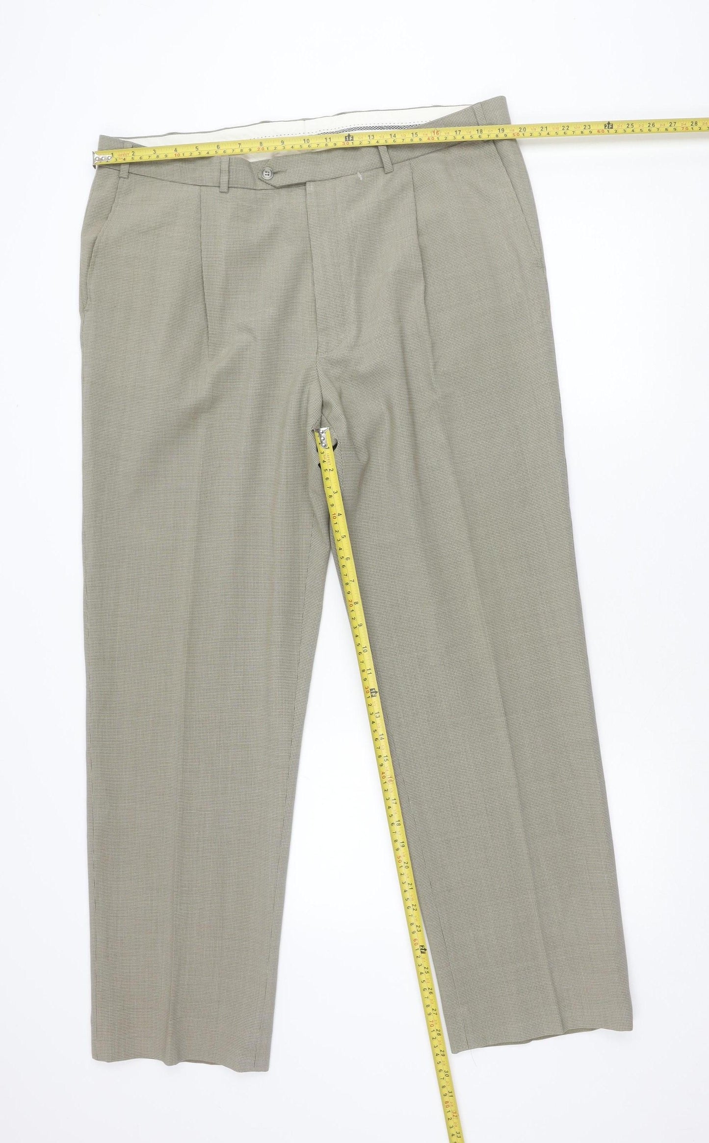 Marks and Spencer Womens Beige Wool Blend Dress Pants Size 16
