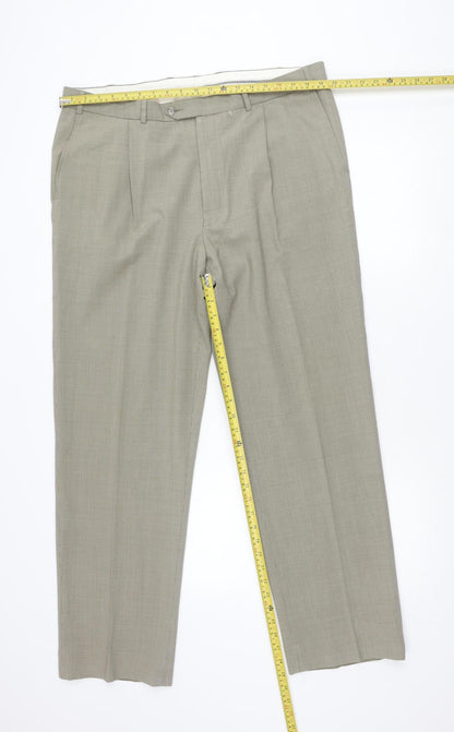Marks and Spencer Womens Beige Wool Blend Dress Pants Size 16