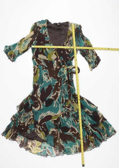 Chilli Pepper Women’s Floral Asymmetric Fit & Flare Dress UK 12
