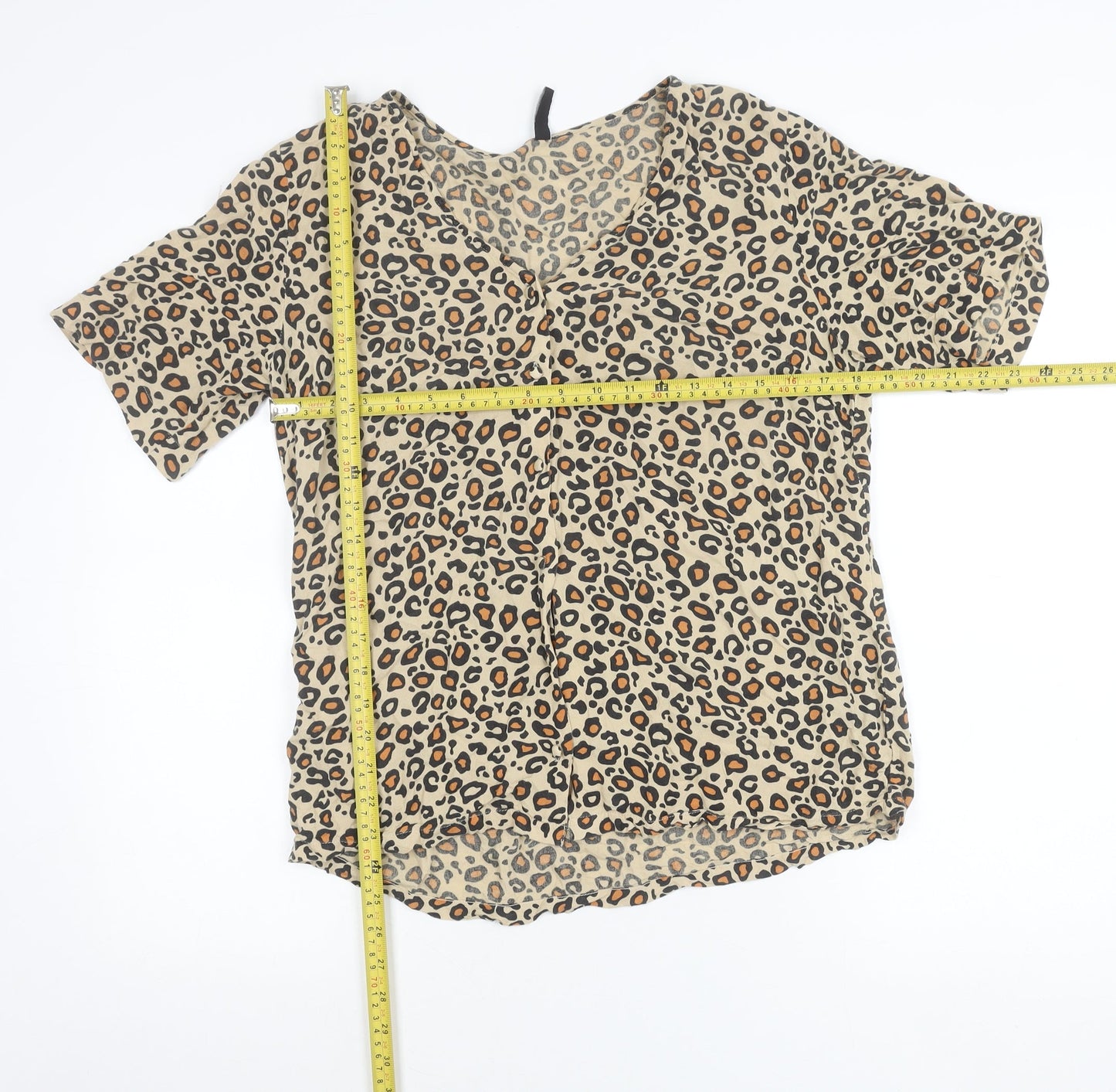 Pieces Women’s Multicoloured Leopard Print Viscose Blouse S