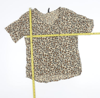 Pieces Women’s Multicoloured Leopard Print Viscose Blouse S