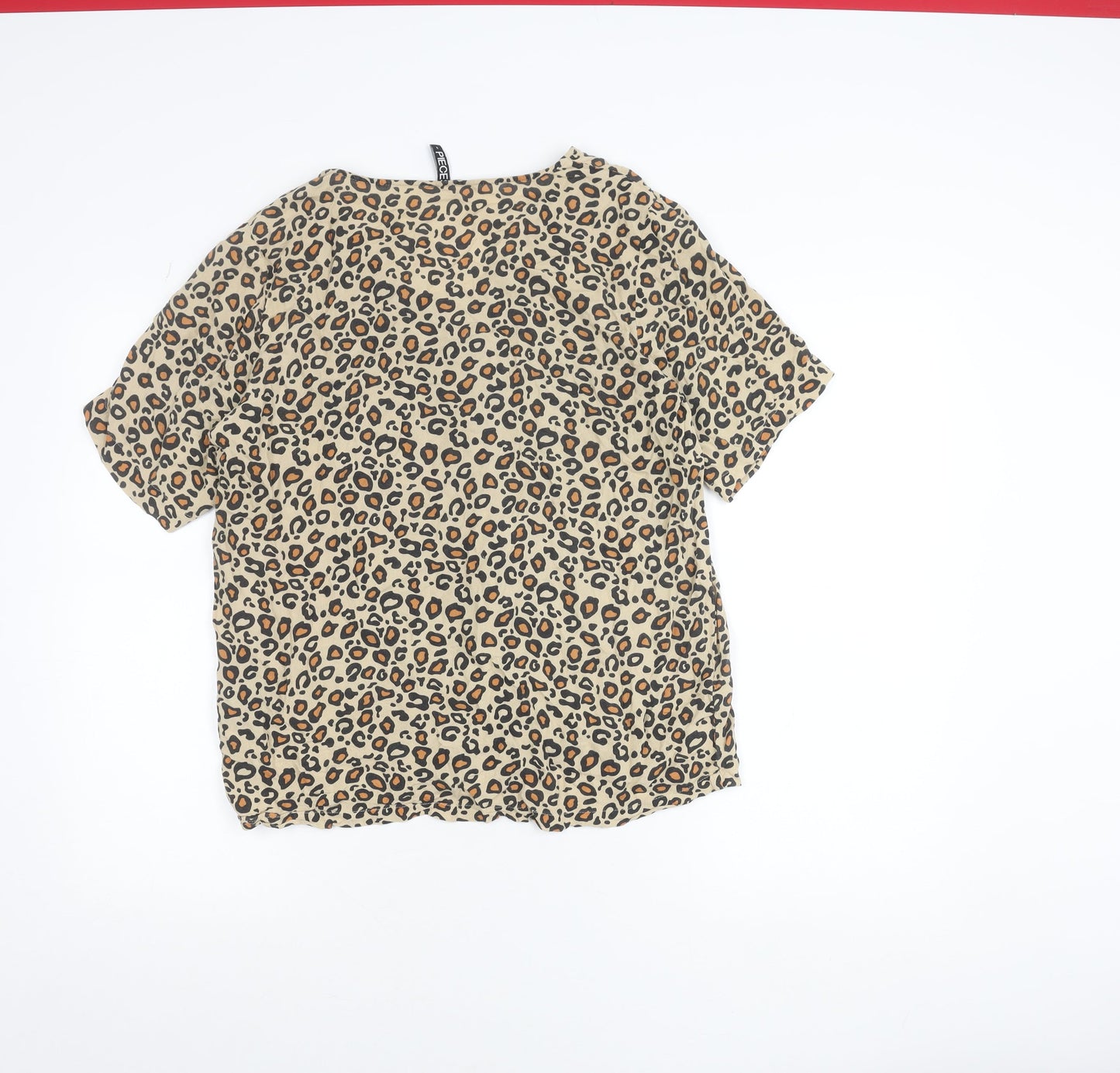 Pieces Women’s Multicoloured Leopard Print Viscose Blouse S