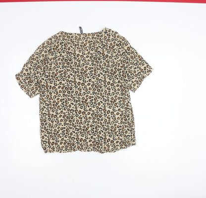 Pieces Women’s Multicoloured Leopard Print Viscose Blouse S