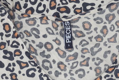 Pieces Women’s Multicoloured Leopard Print Viscose Blouse S