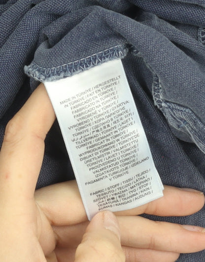 Gant Men's Blue Cotton Polo Shirt Size L Short Sleeve Casual