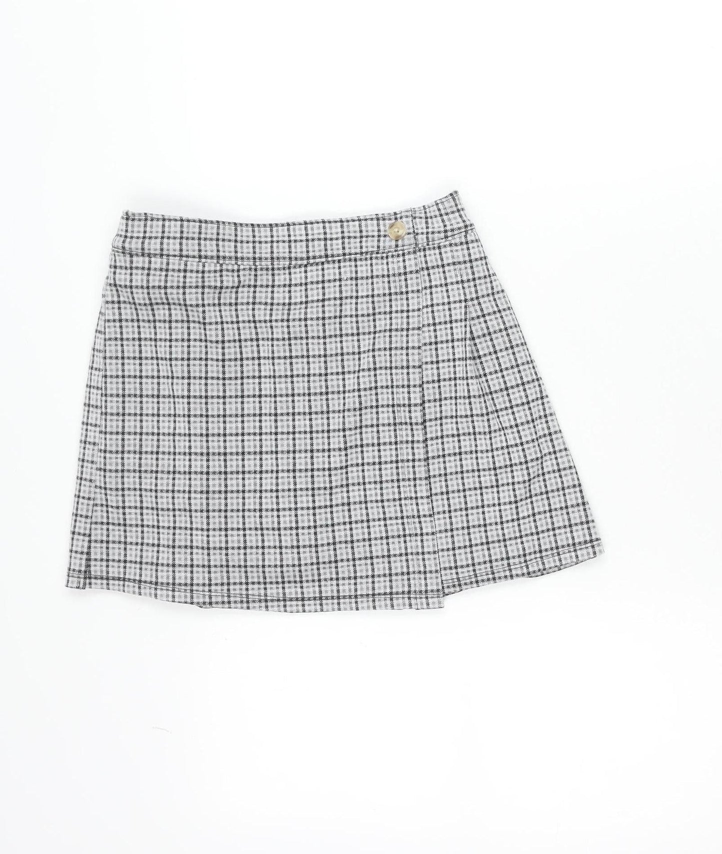 Abercrombie Kids Teens Grey Check Pleated Skort Size 14