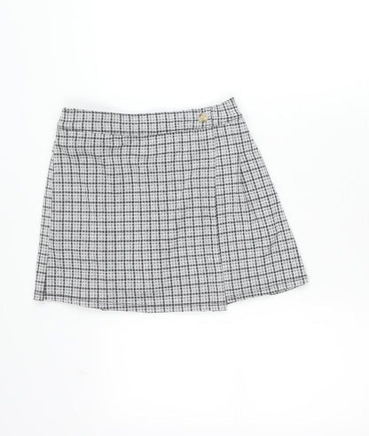Abercrombie Kids Teens Grey Check Pleated Skort Size 14