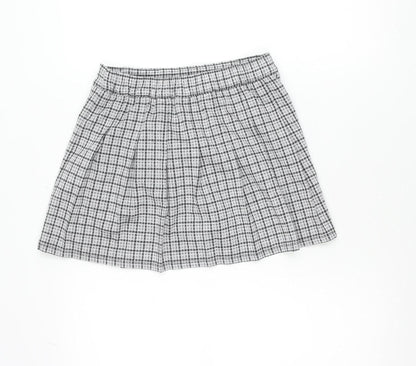Abercrombie Kids Teens Grey Check Pleated Skort Size 14